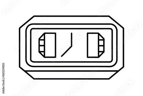 Digital Time Display Icon Vector No Text