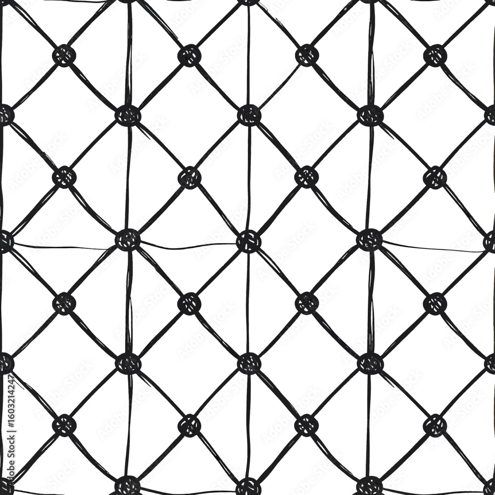 Fototapeta premium Geometric Pattern Design With Black And White Lines And Dots