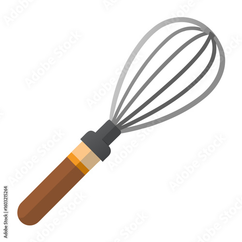 metal whisk isolated on white
