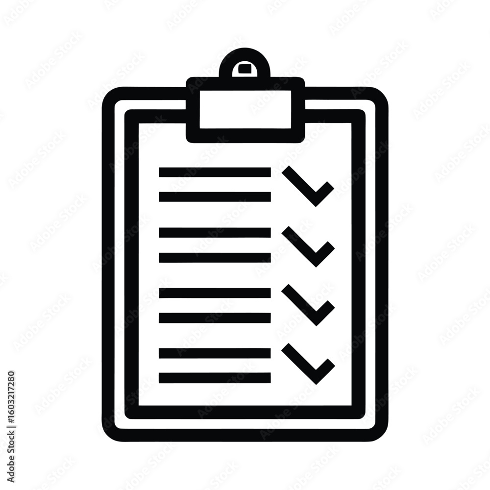 Minimalist logo a clipboard with checklist mark Minimalist logo a clipboard with checklist mark