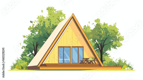 Luxury A-Shaped Glamping House Nestled in Nature