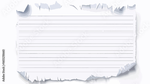 Professional Blank Lined Sheet of Paper from School Copybook for Designers and Writers