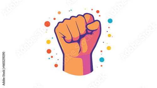 Courageous Clenched Fist Icon for Powerful Hand Gesture