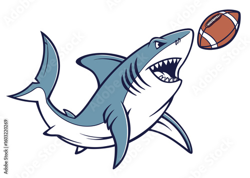 Blue Shark Playing with Football animal sport