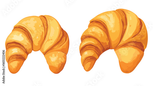 Delicious French Croissants Freshly Baked Pastry Sweet Baker