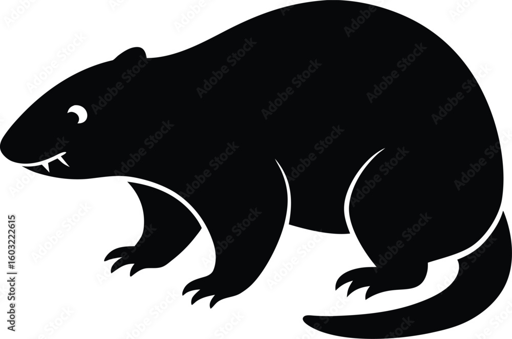Fototapeta premium Beaver minimalist modern logo design icon sample