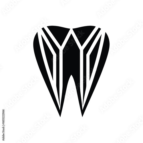 Abstract tooth logo graphic dental health