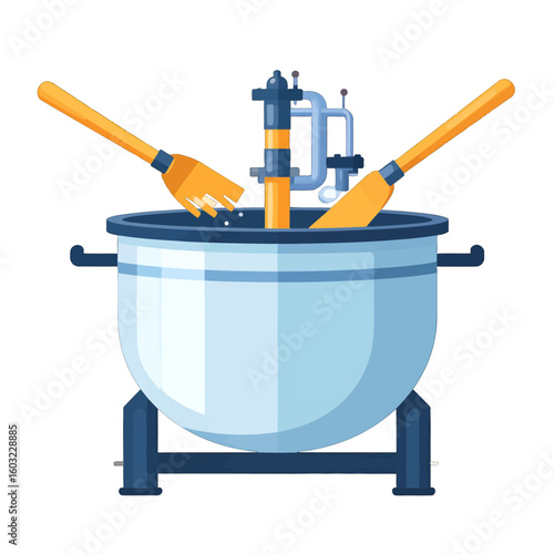 Industrial Mixing Machine With Stirring Tools