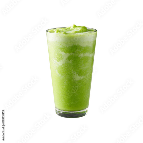 Refreshing Green Smoothie in Tall Glass