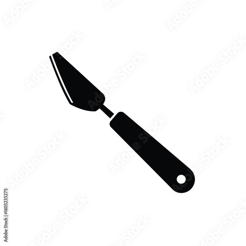 Black pottery tool icon knife sculpting