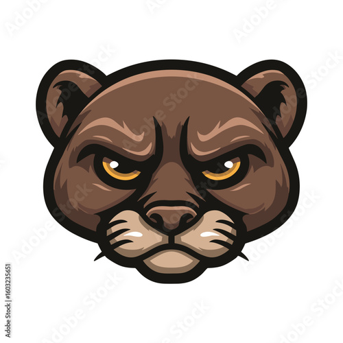 Graphic illustration of a fierce animal face emphasizing strength and determination