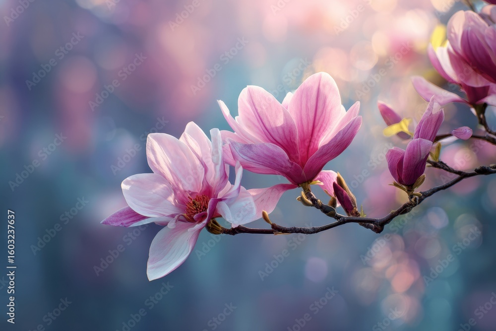 Obraz premium Lovely spring magnolia blossom