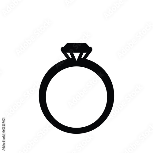 Black ring with diamond silhouette jewelry precious
