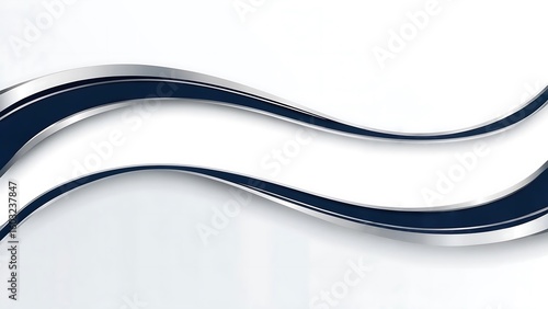 [Modern corporate background with elegant blue and silver metallic waves]