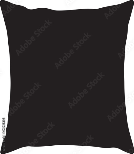 Black silhouette of a fluffy lamb white background