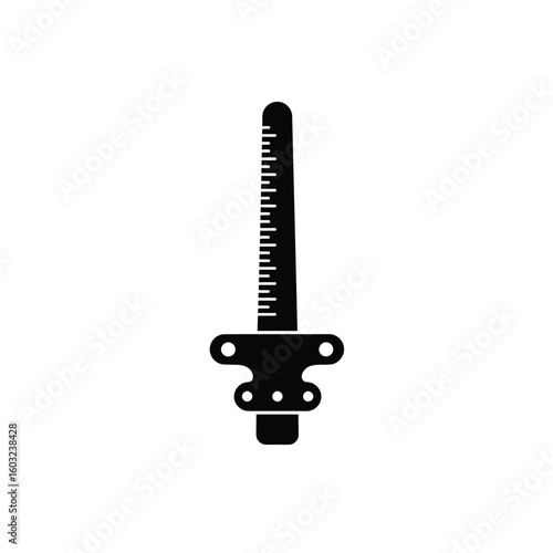 Black ring sizing stick icon jewelry tool measurement