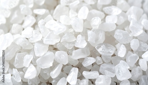 Close-up of crystalline white granules