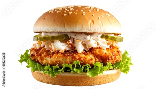 Close-up of a gourmet burger