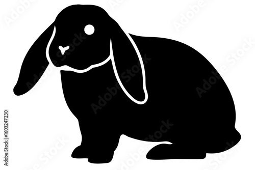 Holland Lop Rabbit Silhouette bunny animal