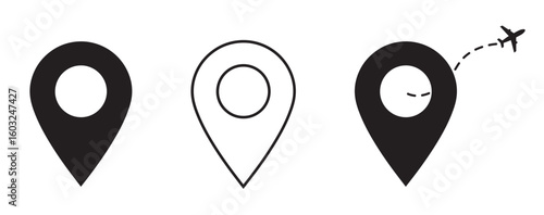 Conceptual vector design illustrating four distinct travel destinations and their unique characteristics