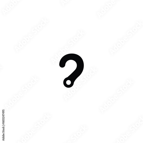 Black earring hook icon on white background jewelry