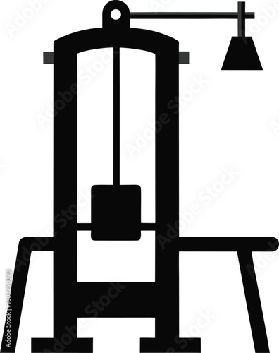 Guillotine capital punishment via decapitation cut off head