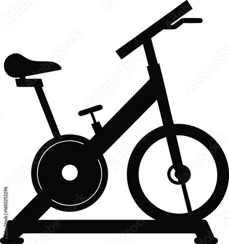 Fitness motivation stationary bike vector