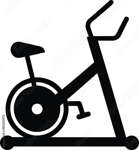 Fitness motivation stationary bike vector