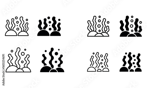 Bacteria and virus icons for medical health infection and microbiology science illustration
