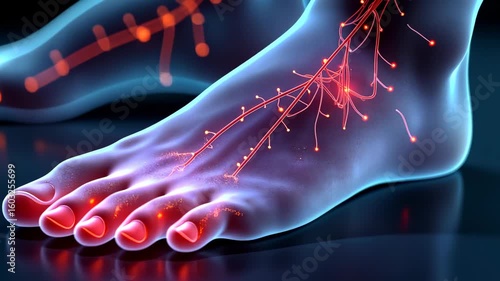 foot pain, nerve damage, arch inflammation. Pain management. Nerves react to sharp stimuli. Ligaments strain during activities. Muscles support efficient walking.