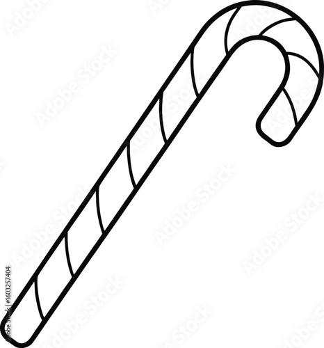 candy cane icon line art