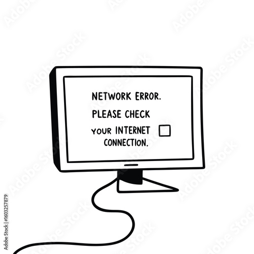A digital computer monitor with a mouse on a desktop, displaying online web technology