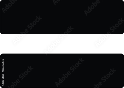 Equal sign icon vector black silhouette print design