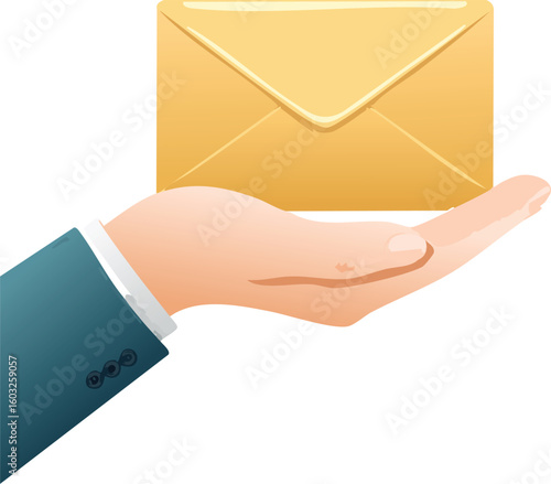 Hand Delivering an Envelope with a Message
