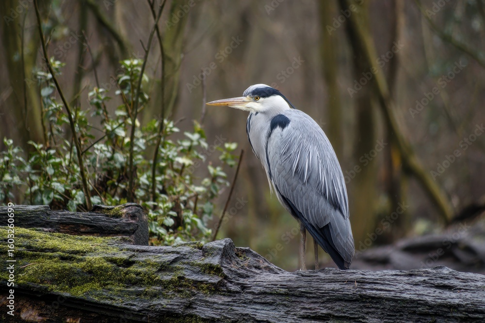 Fototapeta premium bird on a log
