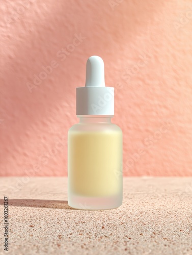 Serum Bottle Display Beauty Product Wellness Concept