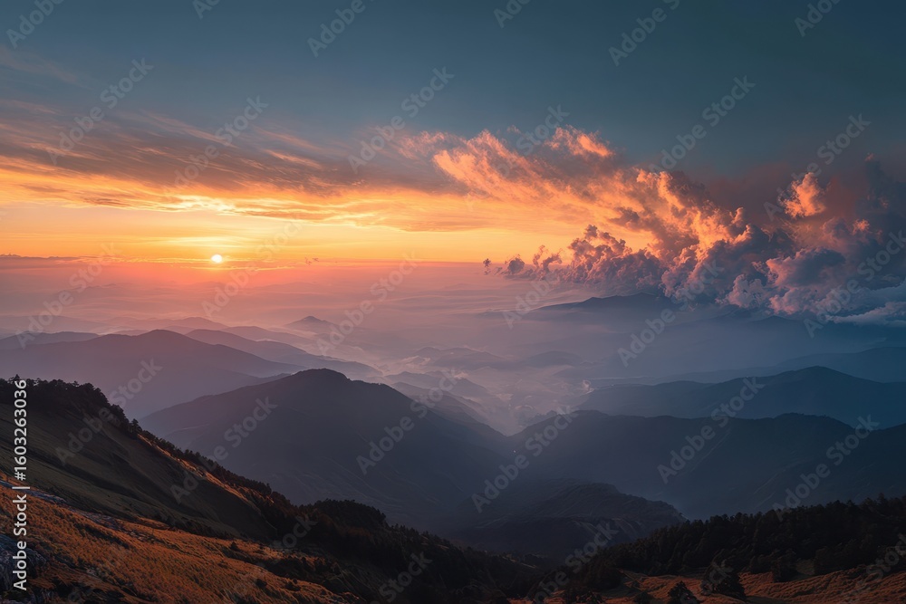 Obraz premium mountain dawn