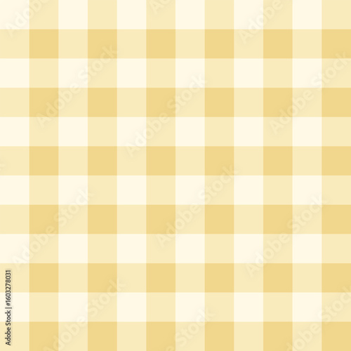 Yellow gingham seamless pattern fabric texture background	