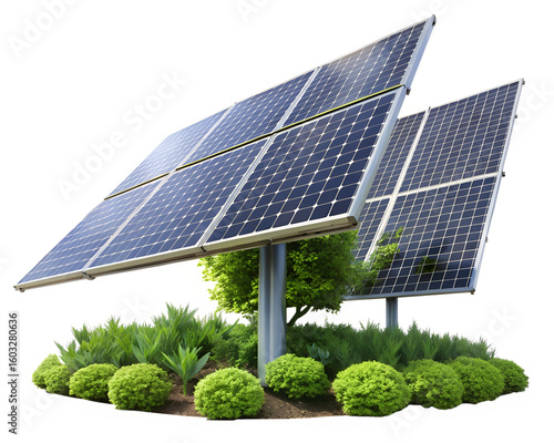 solar panels on a roof isolated on white background. PNG Transparent file type with high definition quality And vibrant color grading Available.