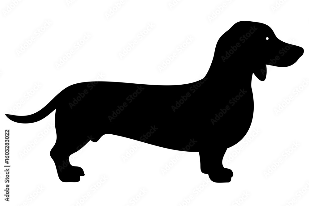 Long haired dachshund dog silhouette animal Long haired dachshund dog silhouette animal