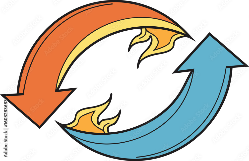 Fototapeta premium vector illustration of a red arrow