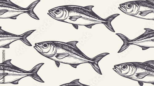 Detailed Vintage Style Anchovies Ink Drawing for Creative Projects