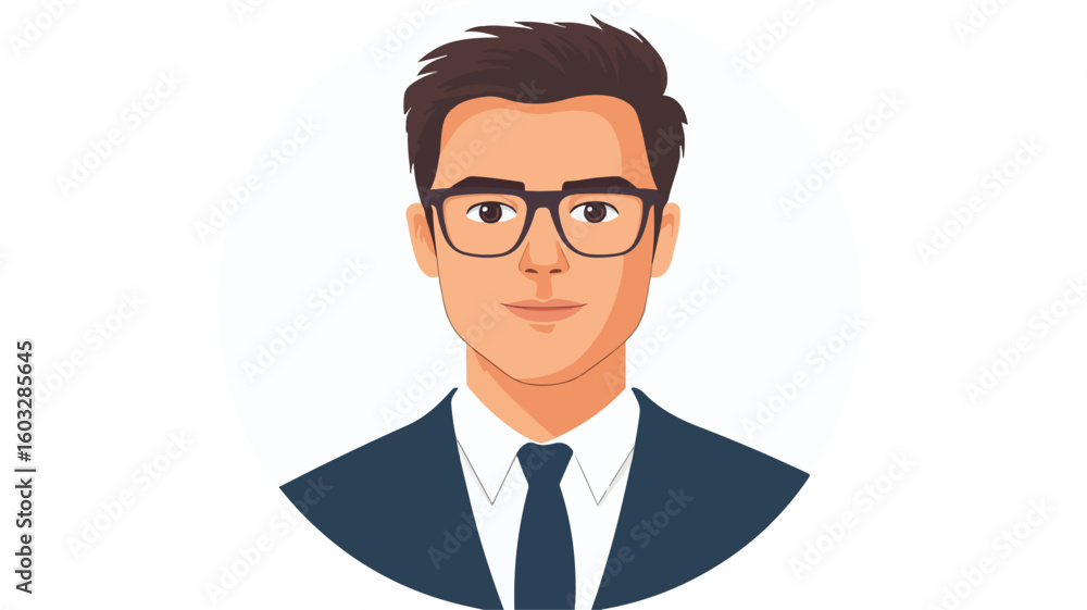 Smart Businessman in Glasses, Professional Image for Business Websites and Articles Smart Businessman in Glasses, Professional Image for Business Websites and Articles