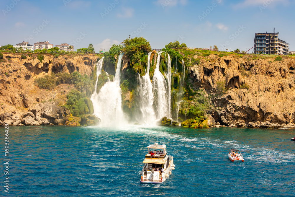 Fototapeta premium Lower Duden waterfalls in Antalya, Turkey