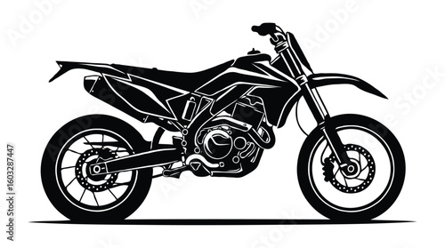 Dynamic motorbike illustration featuring a powerful rider in action with vibrant color accents