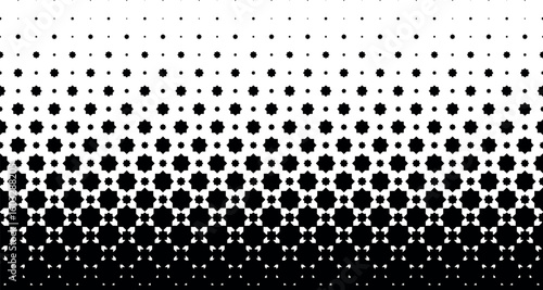 Arabic geometric seamless pattern in halftone