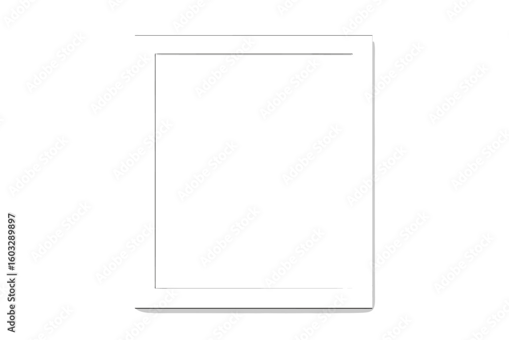 Realistic white photo frame mockup. Empty picture frame with thin border isolated on white background. Modern, minimalist template for poster, gallery, or wall art design. Realistic white photo frame mockup. Empty picture frame with thin border isolated on white background. Modern, minimalist template for poster, gallery, or wall art design.