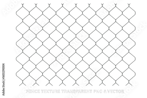 Chain link fence vector illustration. Wire mesh texture seamless pattern. Metal grid background. Industrial security barrier. Prison enclosure border. Abstract geometric net.