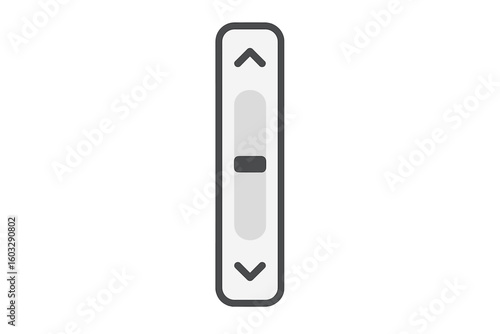 Transparent scrollbar vector illustration, frontend UI control for navigation, modern user interface element design, digital web layout component, graphic vector icon