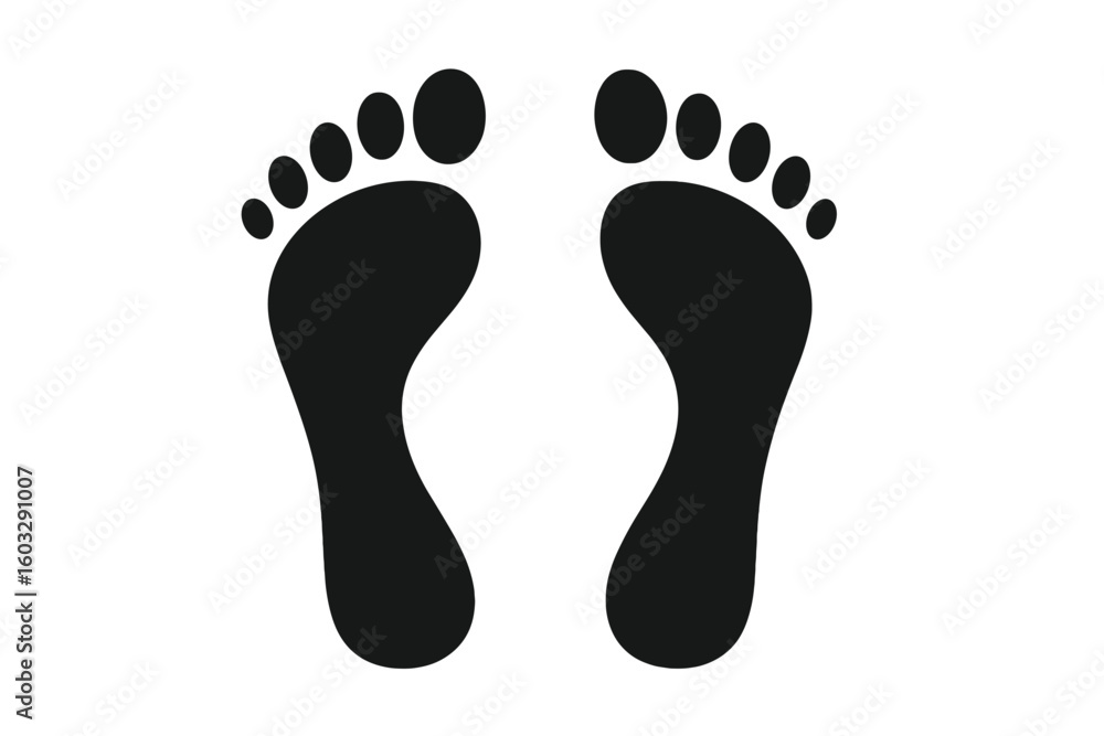 Simple Bare Feet Print Symbol, Transparent PNG and Vector Illustration, Footprint Icon, Minimalist Human Footprint Design for Logos, Stickers, and Branding Simple Bare Feet Print Symbol, Transparent PNG and Vector Illustration, Footprint Icon, Minimalist Human Footprint Design for Logos, Stickers, and Branding